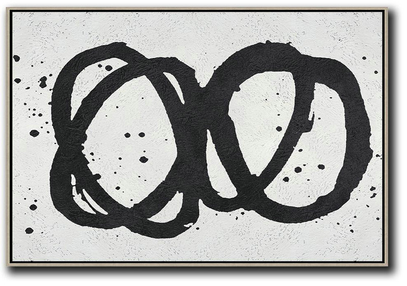 Lounge Wall Decor,Oversized Horizontal Minimal Art On Canvas - Pop Art Canvas